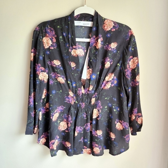 IRO Noun Floral Smock Top Size S/M - Picture 2 of 8